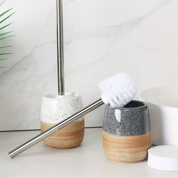 WC-Bürste aus Keramik mit Holzgriff