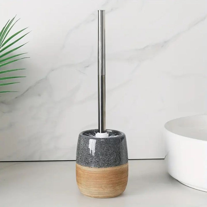 WC-Bürste aus Keramik mit Holzgriff