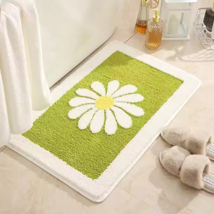 Badteppich mit Gänseblümchenmuster