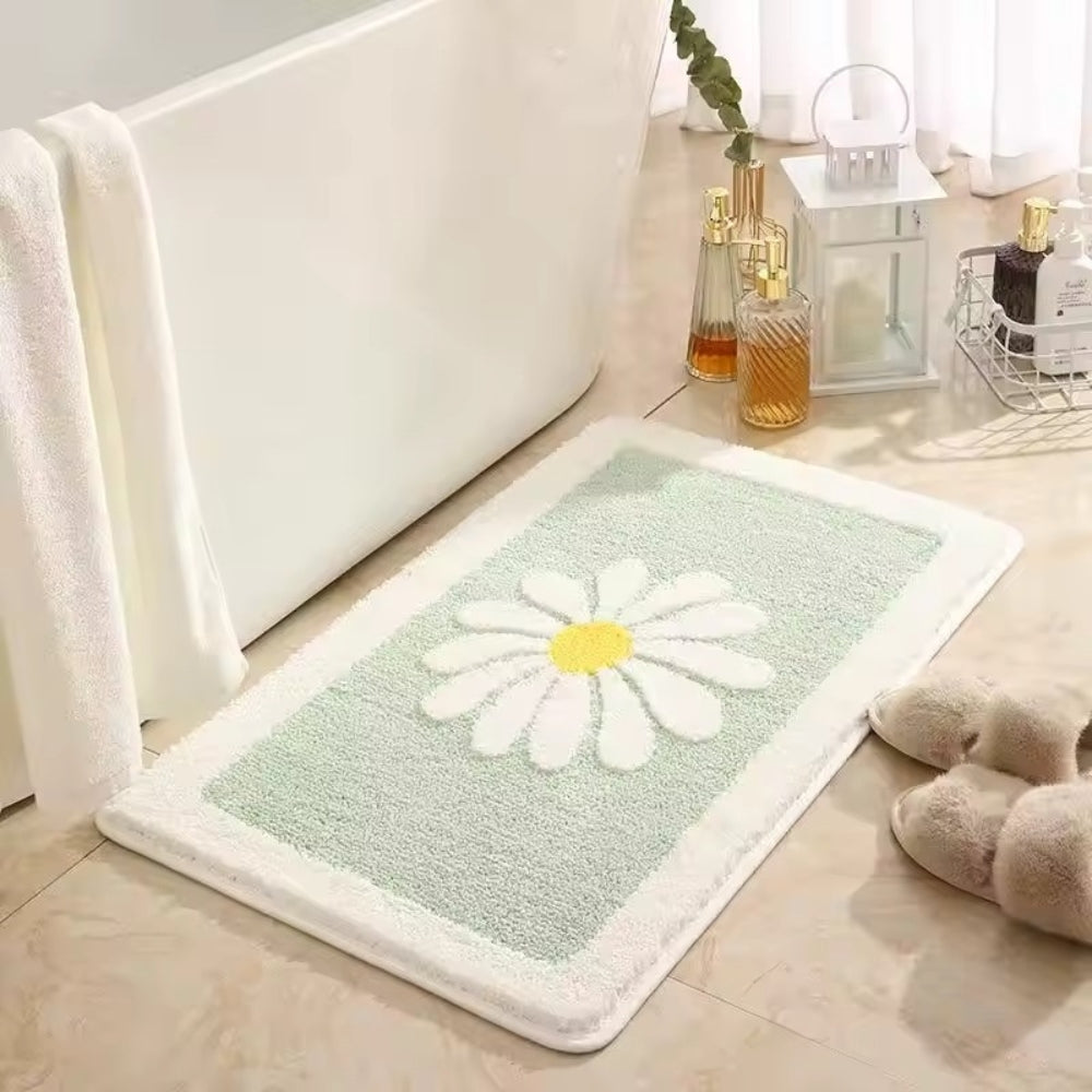 Badteppich mit Gänseblümchenmuster