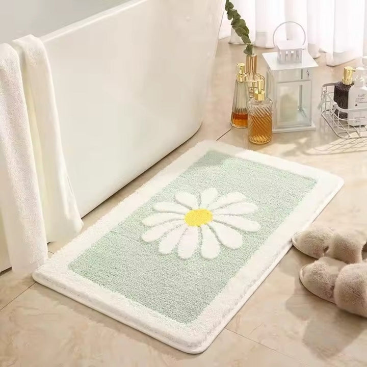 Badteppich mit Gänseblümchenmuster