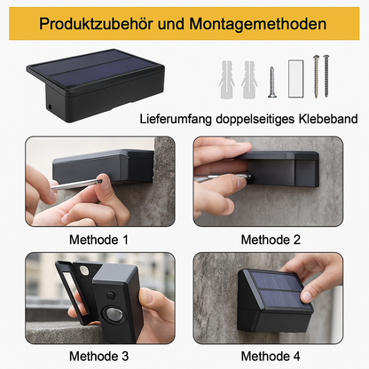 Vialux™ | Solarbetriebene Designlampe für Außenwände.