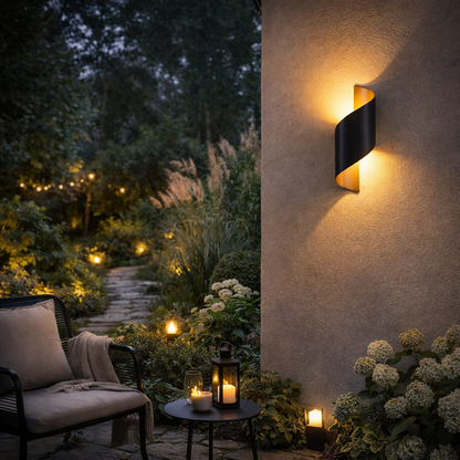 Moderne LED Wandleuchte Außen IP65 – 10W Up Down Wandlampe aus Aluminium – LED Außenwandleuchte für Haus, Hotel & Flur