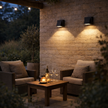 LED Außenwandleuchte IP65 – Wasserdichte Outdoor Wandlampe aus Aluminium, 5W LED, Modernes Design für Garten, Balkon & Terrasse