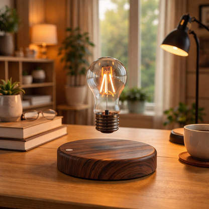 Magnetische Schwebelampe LED – Floating Bulb Tischlampe mit Touch-Schalter | Moderne Design-Deko für Büro & Zuhause