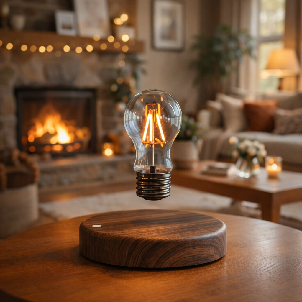 Magnetische Schwebelampe LED – Floating Bulb Tischlampe mit Touch-Schalter | Moderne Design-Deko für Büro & Zuhause