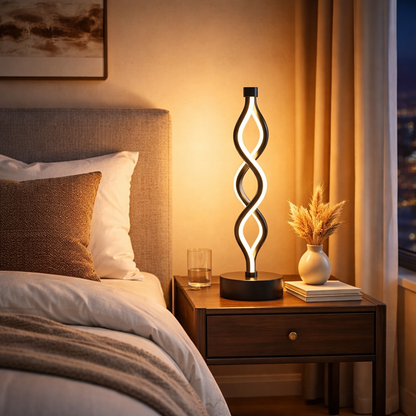 Moderne LED Tischlampe Dimmbar – Design Dekolampe aus Metall – USB Tischleuchte für Wohnzimmer & Schlafzimmer