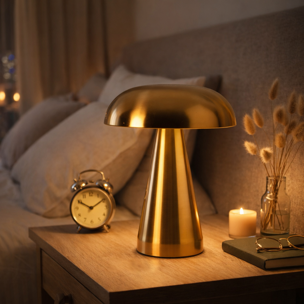 LED Touch Tischlampe dimmbar – Kabellose USB Tischleuchte mit Farbwechsel – Moderne Design Nachttischlampe