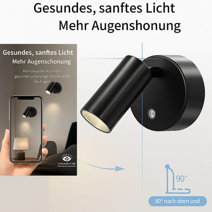 LumiGlow™ | Wiederaufladbare LED-Wandleuchte