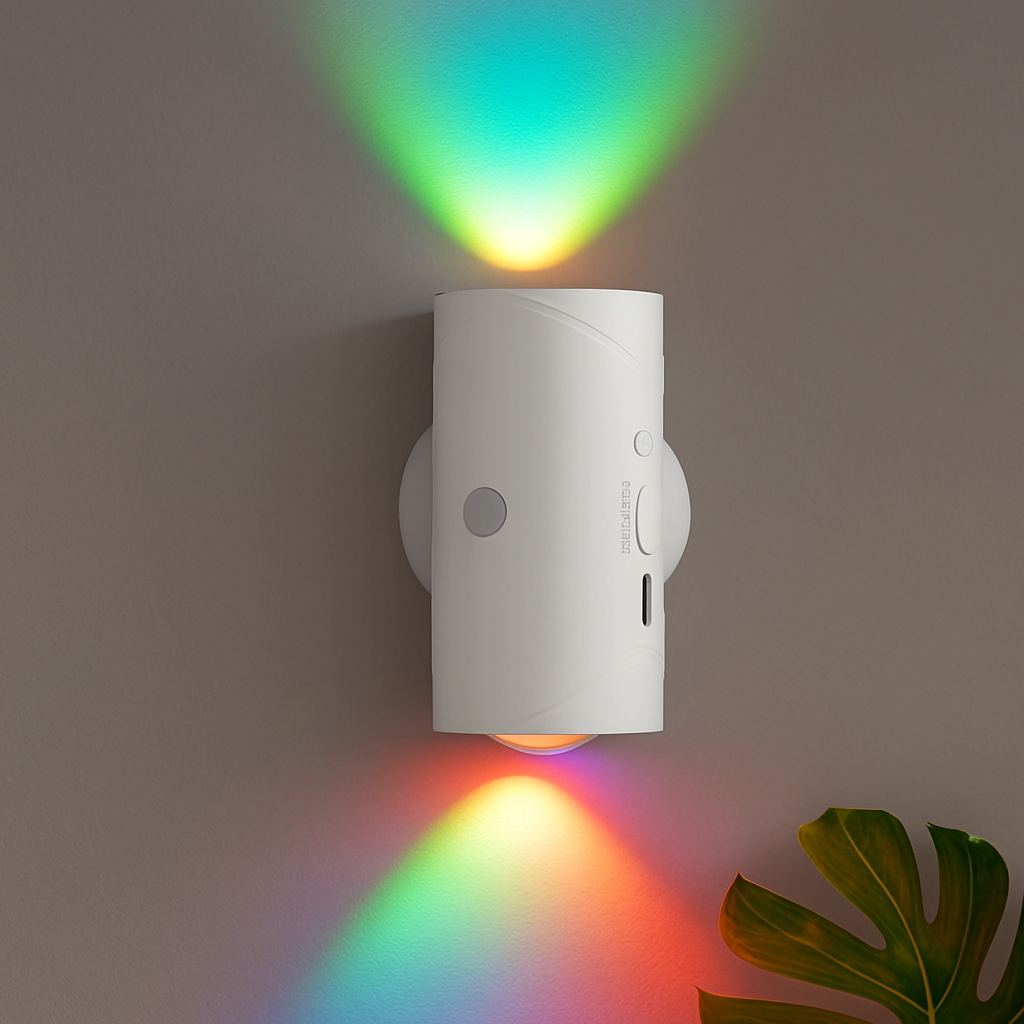 LED Sensor Wandleuchte RGB & Warmweiß – Wiederaufladbare Wandlampe mit Bewegungsmelder für Flur, Treppe & Schlafzimmer