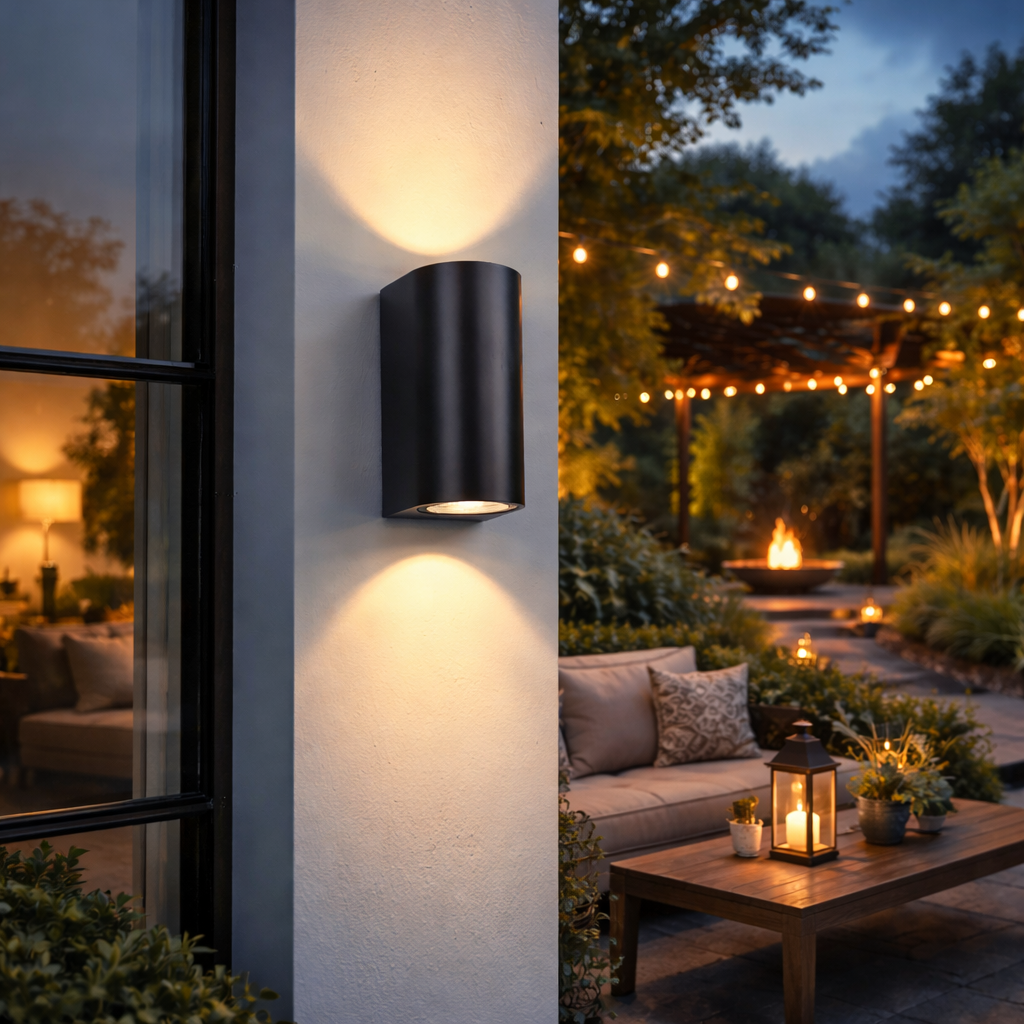 LED Wandleuchte Up & Down 6W – Moderne Innen- & Außenwandleuchte Schwarz, Warm- oder Weißlicht, 110–265V