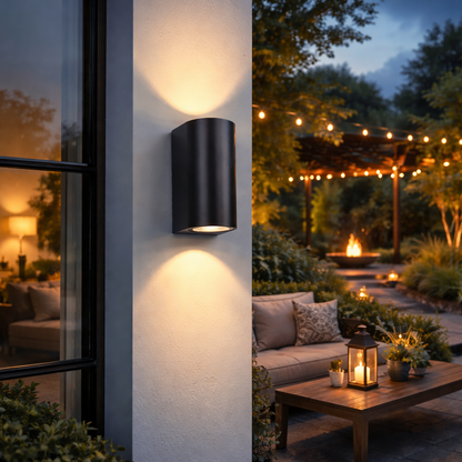 LED Wandleuchte Up & Down 6W – Moderne Innen- & Außenwandleuchte Schwarz, Warm- oder Weißlicht, 110–265V