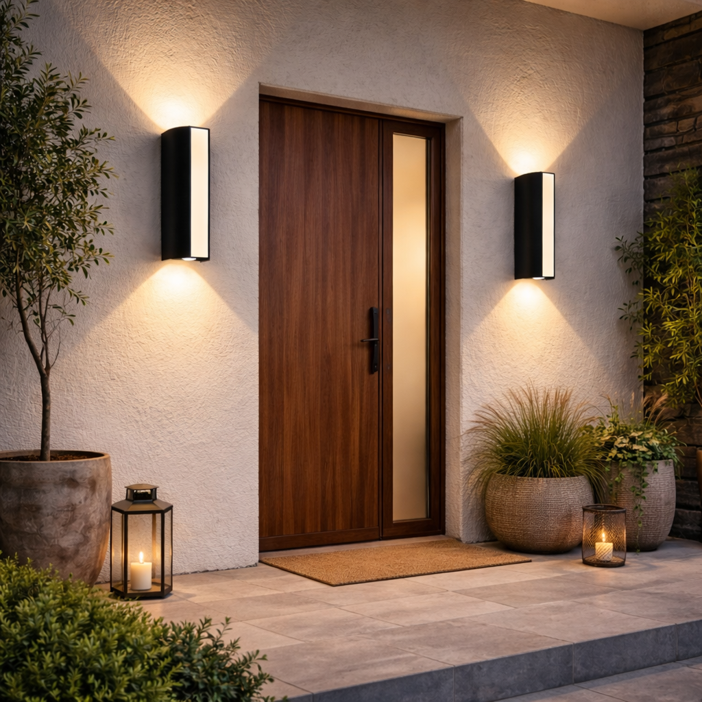 LED Außenwandleuchte Up & Down 10W IP66 – Moderne LED Wandlampe Außen Warmweiß/Kaltweiß – Wasserdichte Außenbeleuchtung für Haus & Garten