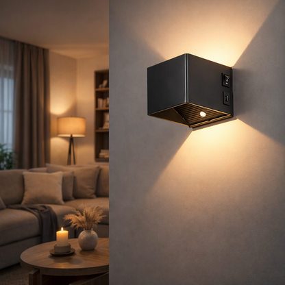 LED Wandleuchte Up & Down – Moderne Außen- & Innenwandleuchte, Warmweiß, Aluminium, Energiesparend