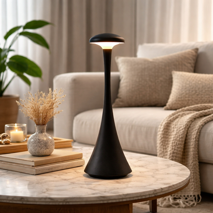 Kabellose LED Tischlampe dimmbar – Akku Tischleuchte USB wiederaufladbar, warmweiß 3000–6000K, IP54, moderne Design Tischlampe für Innen & Außen