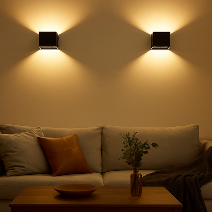 LED Wandleuchte Up & Down – Moderne Außen- & Innenwandleuchte, Warmweiß, Aluminium, Energiesparend