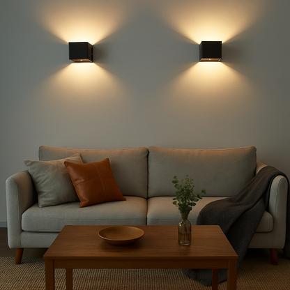 LED Wandleuchte Up & Down – Moderne Außen- & Innenwandleuchte, Warmweiß, Aluminium, Energiesparend