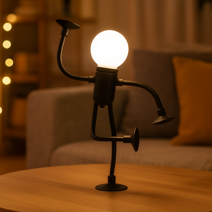 BendyBuddy | LED Tischlampe Flexibel – Kreative Deko Schreibtischlampe für Wohnzimmer & Kinderzimmer | 4 Farben | Energiesparend & Modern