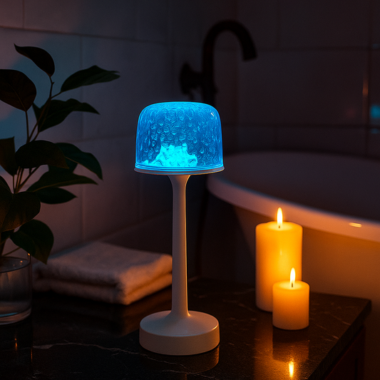 LED Tischlampe – Moderne Nachttischlampe mit Akku & USB, Ambient Lampe für Schlafzimmer & Wohnzimmer