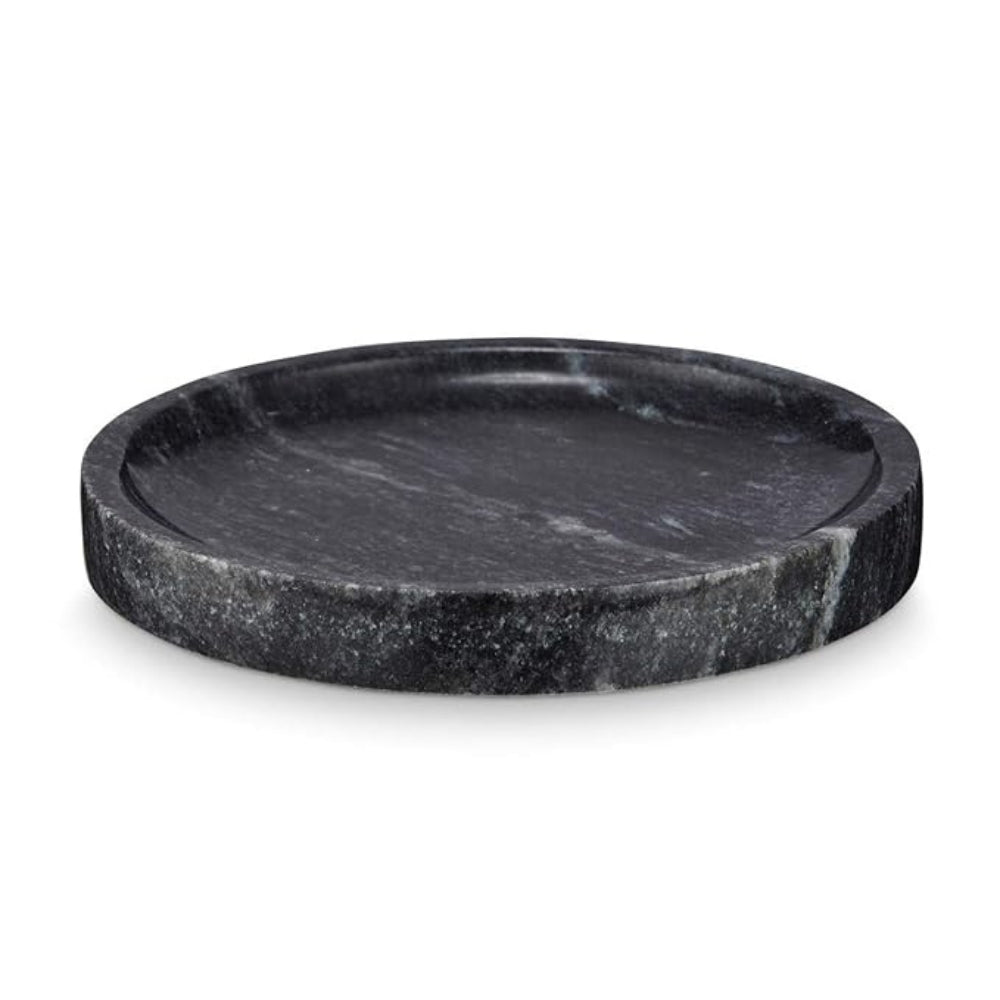 Runde Schmuckschale aus schwarzem Marmor