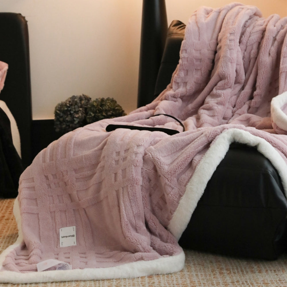 Jacquard-Plaid mit Reliefstruktur