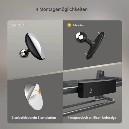 Kabellose LED Wandleuchte mit Akku – 360° drehbar, magnetisch abnehmbar, warmweiß, USB aufladbar