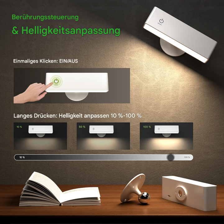 Rotalumé™ | Kabellose 360° LED-Wandleuchte