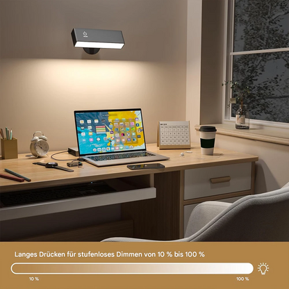 Kabellose LED Wandleuchte mit Akku – 360° drehbar, magnetisch abnehmbar, warmweiß, USB aufladbar