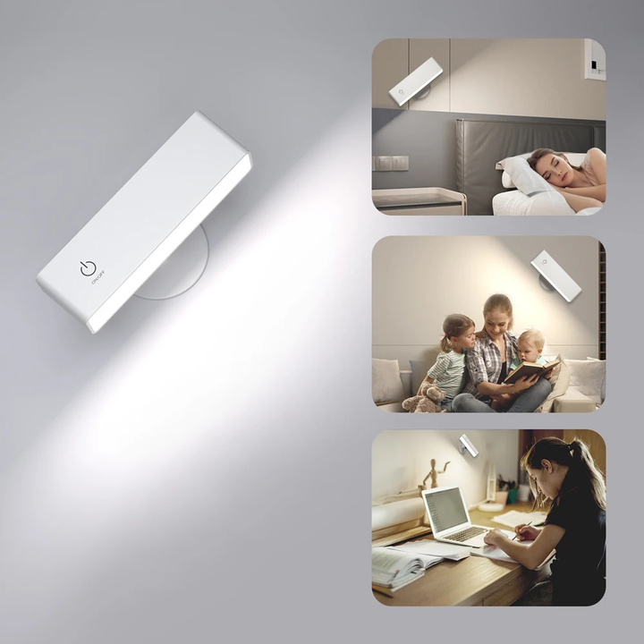 Rotalumé™ | Kabellose 360° LED-Wandleuchte Weiß