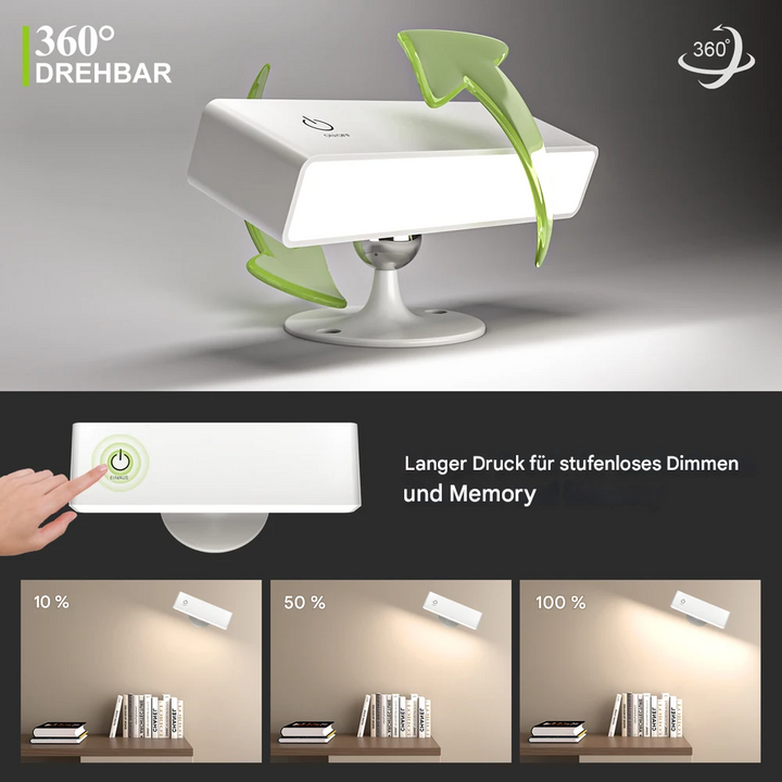Rotalumé™ | Kabellose 360° LED-Wandleuchte