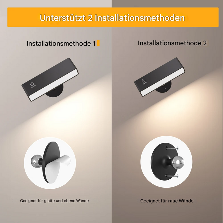 Rotalumé™ | Kabellose 360° LED-Wandleuchte