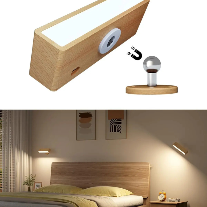 Woodéa™ | Kabellose Holz-LED Wandleuchte