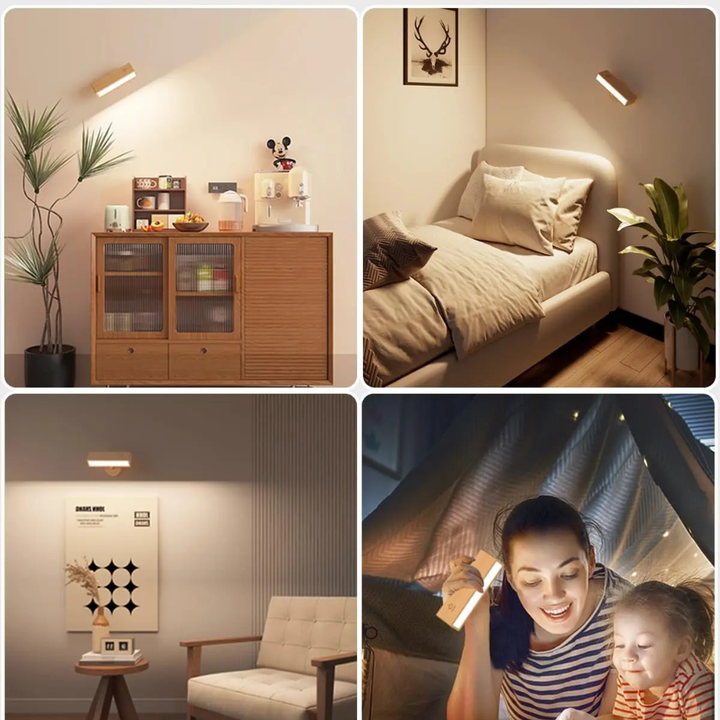 Woodéa™ | Kabellose Holz-LED Wandleuchte
