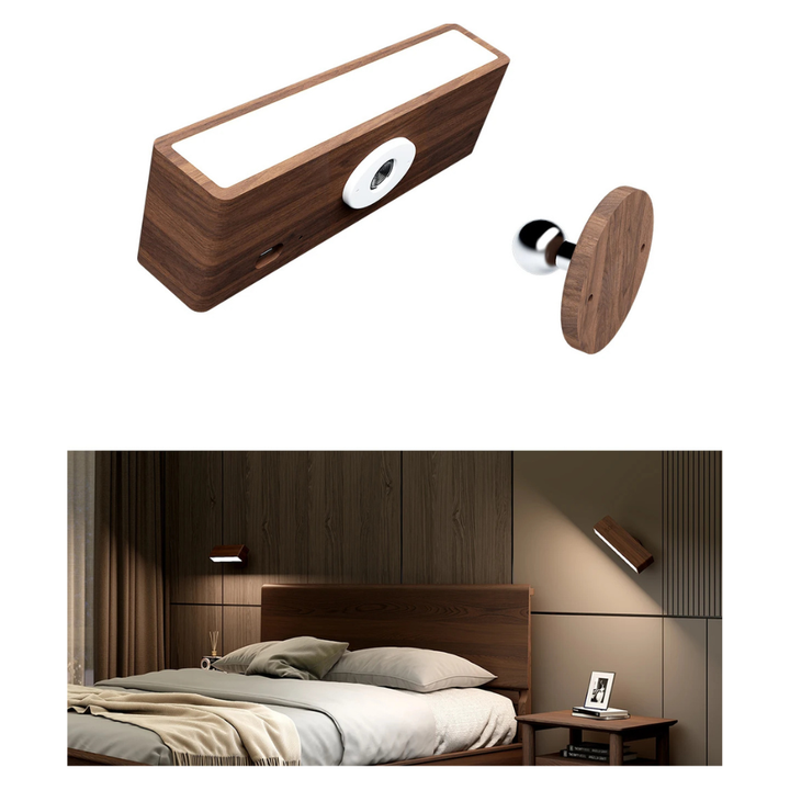 Woodéa™ | Kabellose Holz-LED Wandleuchte