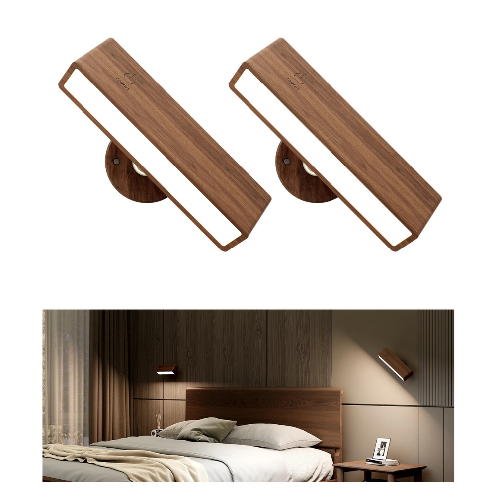 Woodéa™ | Kabellose Holz-LED Wandleuchte