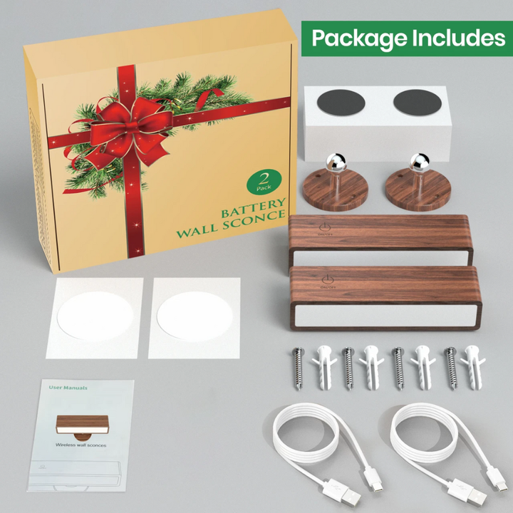 Woodéa™ | Kabellose Holz-LED Wandleuchte