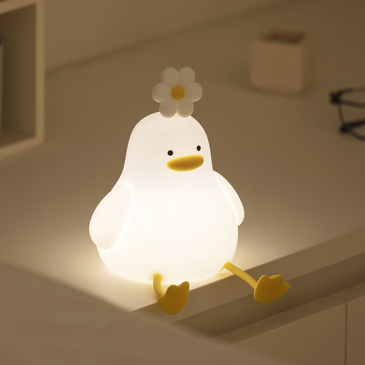 Cuddluna™ | LED Silikon-Nachtlicht Blumige Ruderente