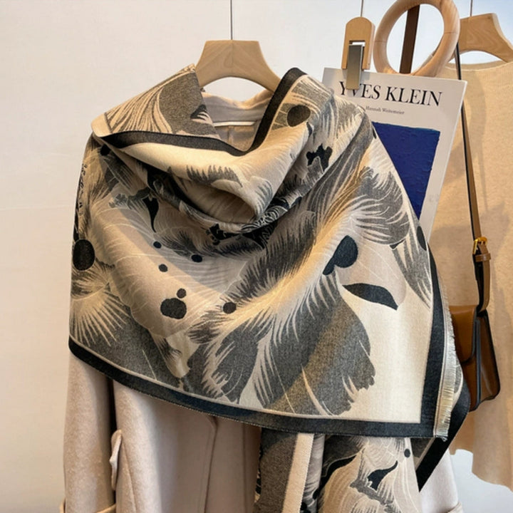 Jacquard-Schal mit floralem Muster