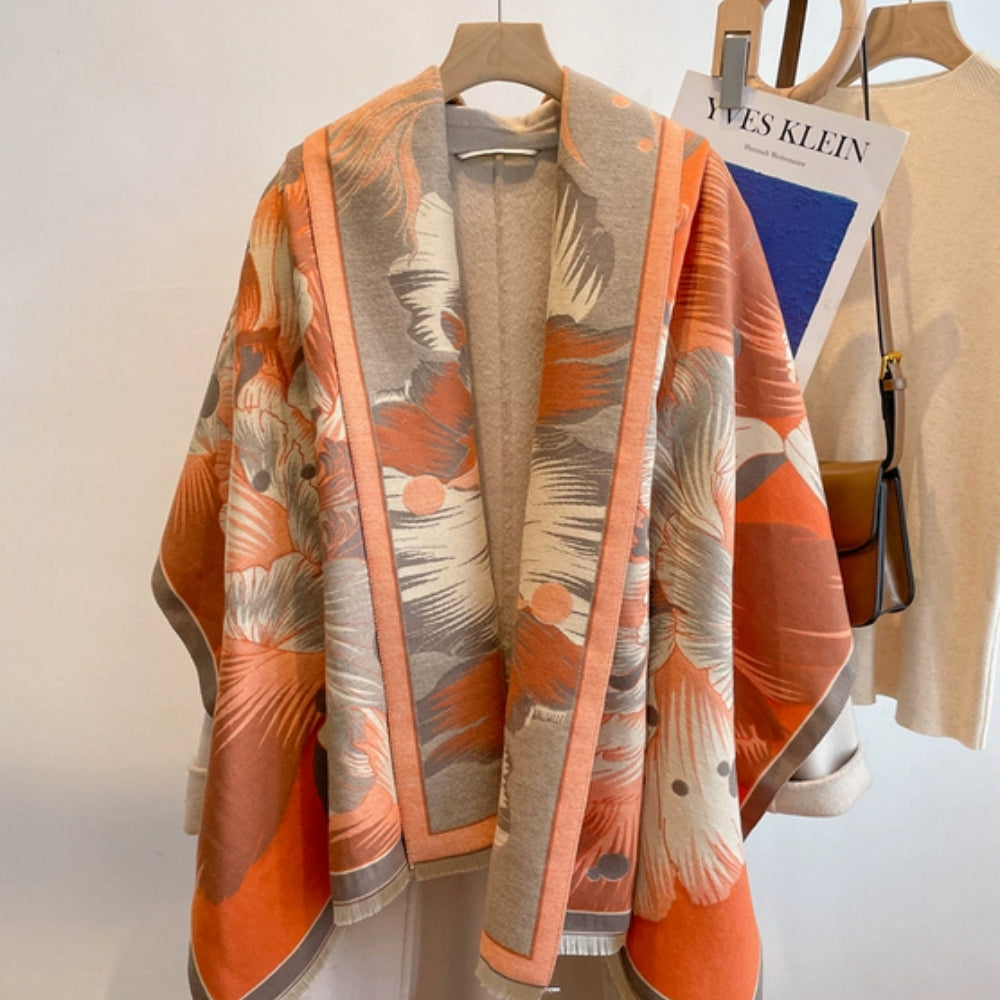 Jacquard-Schal mit floralem Muster