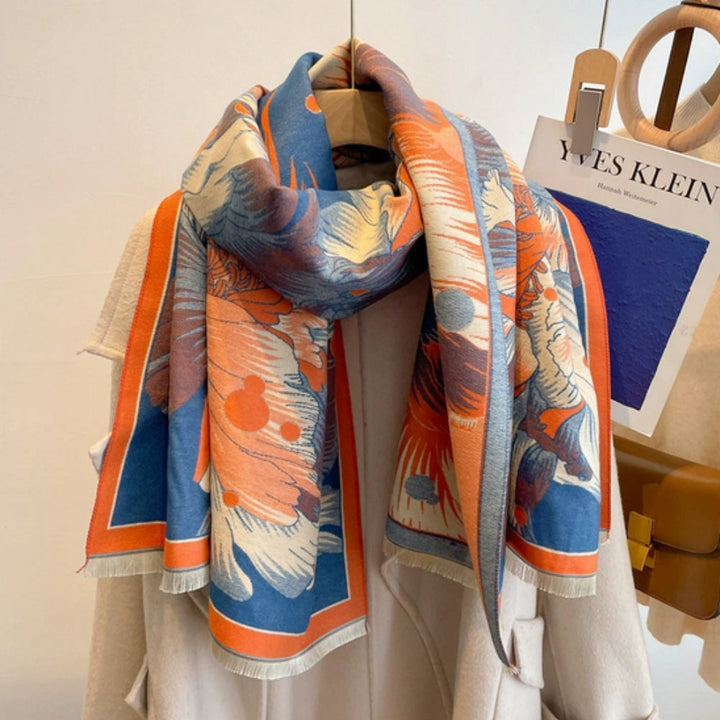 Jacquard-Schal mit floralem Muster