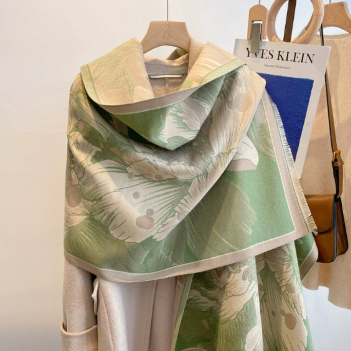 Jacquard-Schal mit floralem Muster