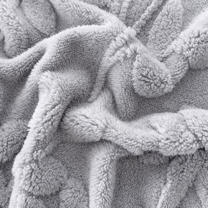 Sherpa-Decke mit Blattmuster