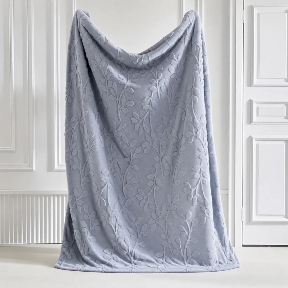 Sherpa-Decke mit Blattmuster