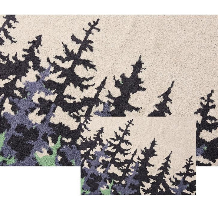 Strickdecke mit Waldmotiv 130 x 160 cm