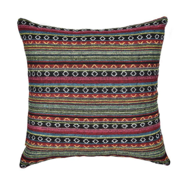 Geometrisch gewebte Boho-Kissenhülle 45 x 45 cm – Ansicht 07