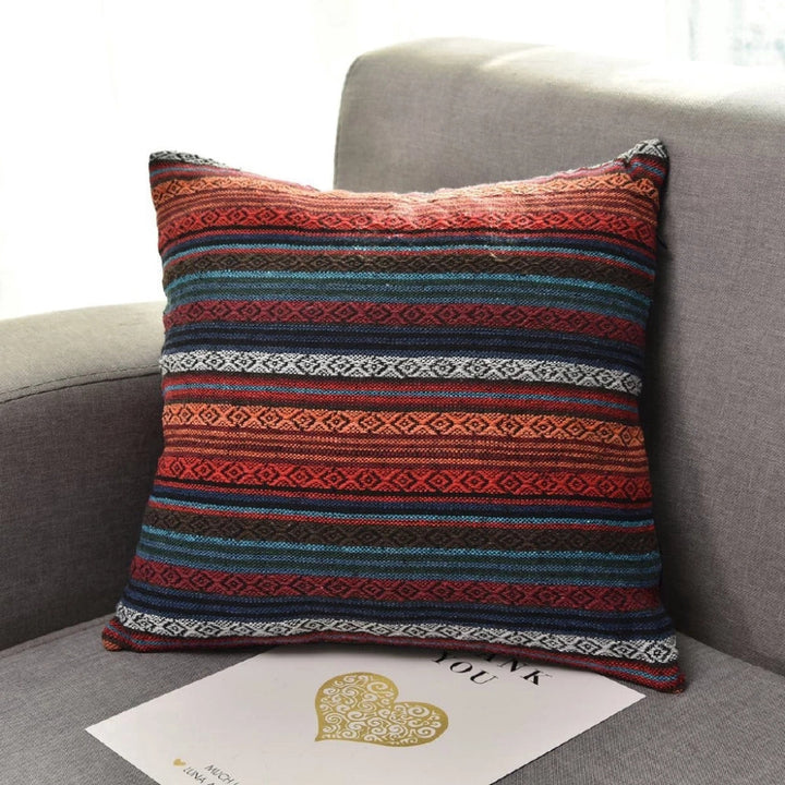 Geometrisch gewebte Boho-Kissenhülle 45 x 45 cm – Ansicht 12