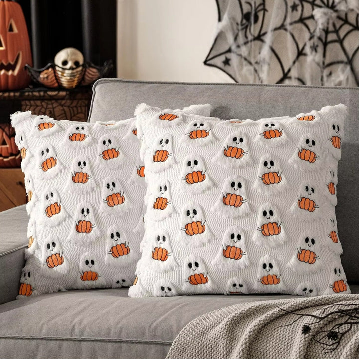 Kissenhülle Halloween mit Kürbismotiv