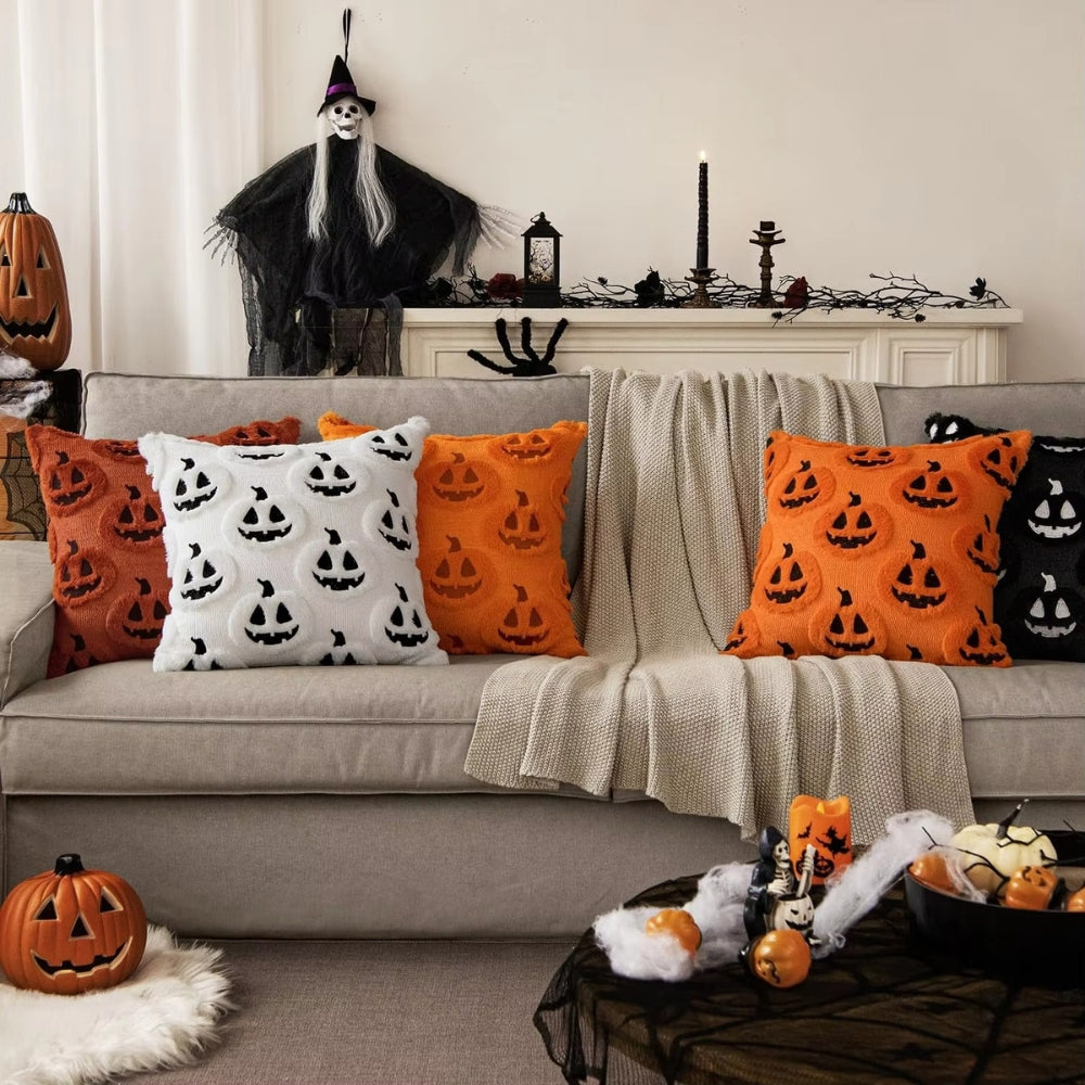 Kissenhülle Halloween mit Kürbismotiv