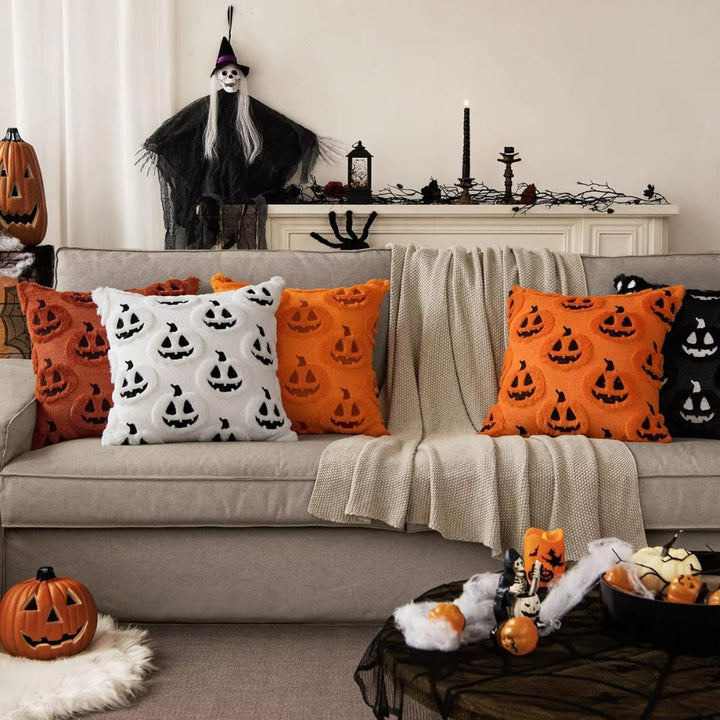 Kissenhülle Halloween mit Kürbismotiv