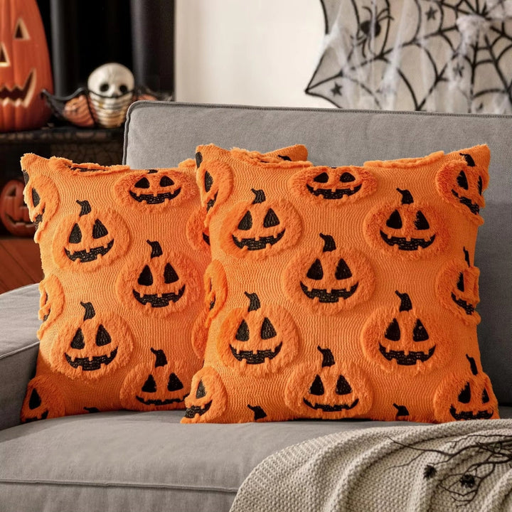 Kissenhülle Halloween mit Kürbismotiv